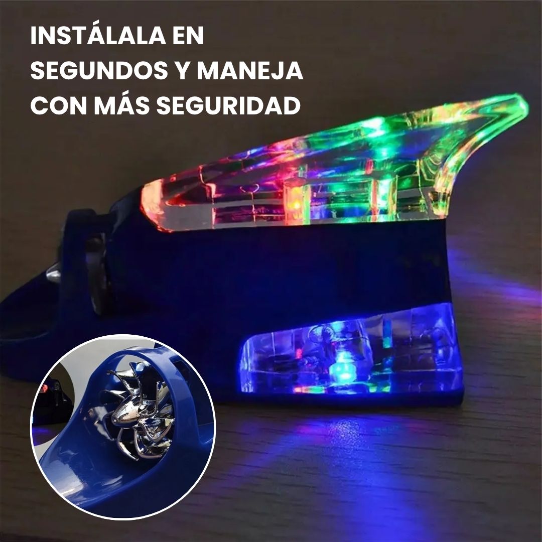 Aleta de Tiburón con Luz LED. 100% Eólica