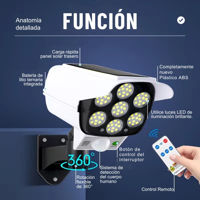 **** KIT PROTECCIÓN 360 **** 2 FOCOS SOLARES + 1 LINTERNA APRUEBA DE TODO