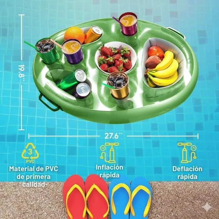 Bandeja Flotante para bebidas y snacks