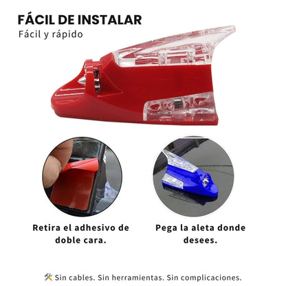 Aleta de Tiburón con Luz LED. 100% Eólica