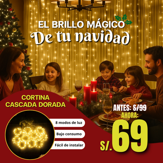 CASCADA DORADA DE NAVIDAD