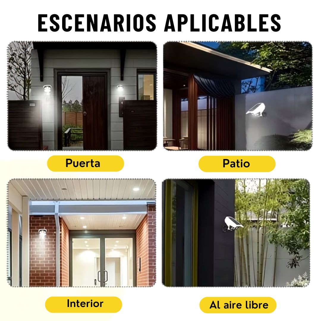 **** KIT PROTECCIÓN 360 **** 2 FOCOS SOLARES + 1 LINTERNA APRUEBA DE TODO