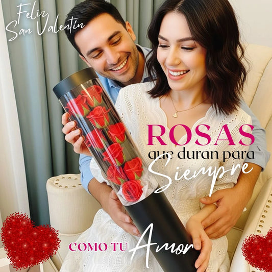 Rosas eternas de jabón con luz LED