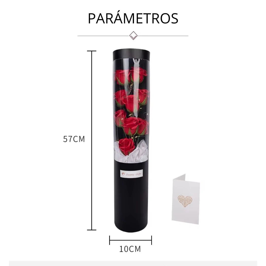 Rosas eternas de jabón con luz LED