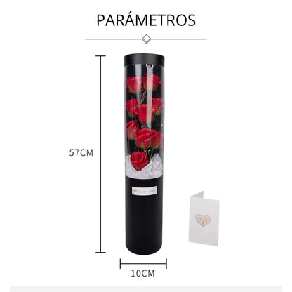 Rosas eternas de jabón con luz LED