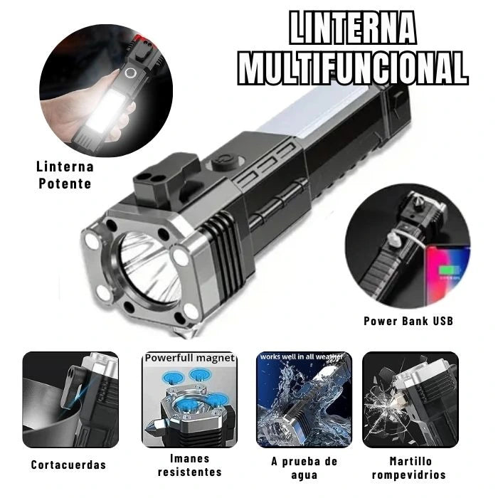 KIT PROTECCIÓN 360  2 FOCOS SOLARES + 1 LINTERNA APRUEBA DE TODO - ENVIO GRATIS